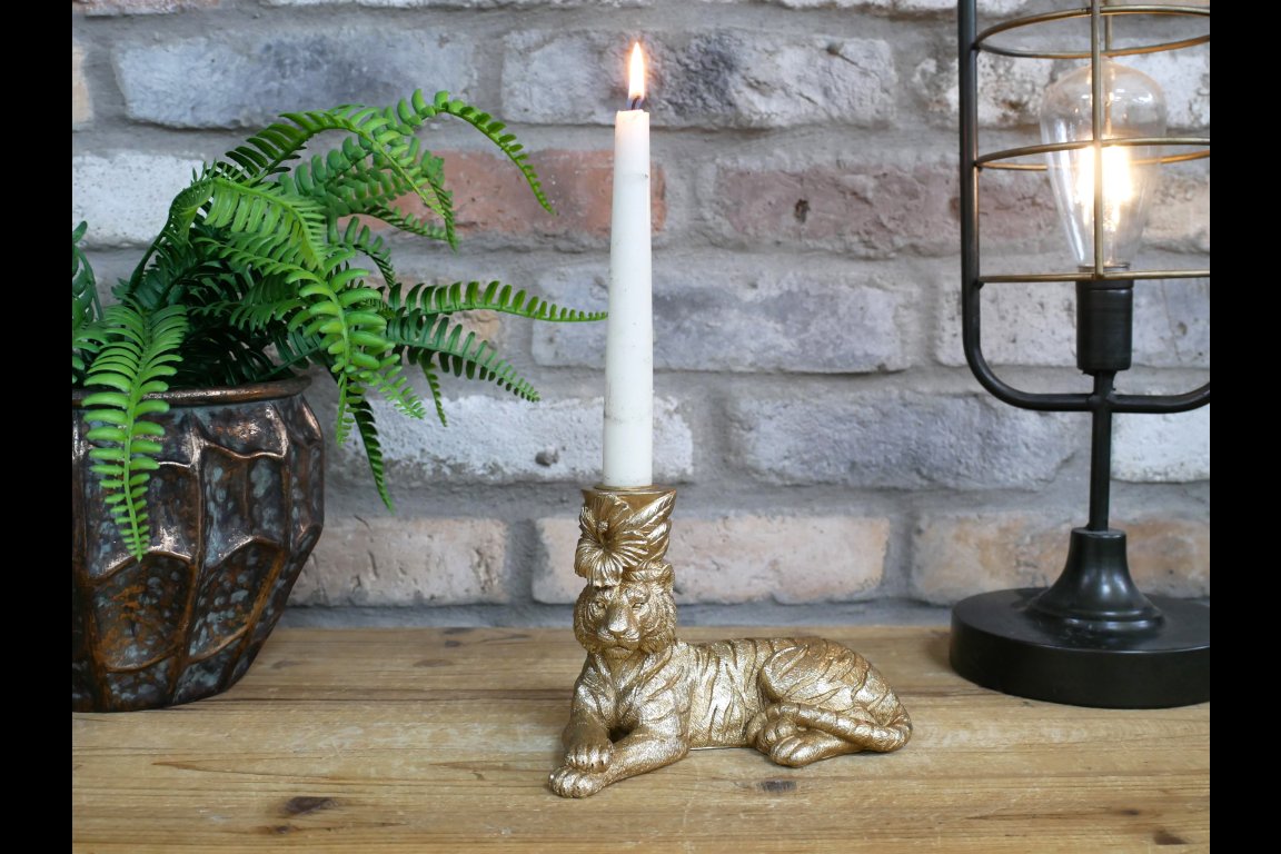 Laying Tiger Candle Holder