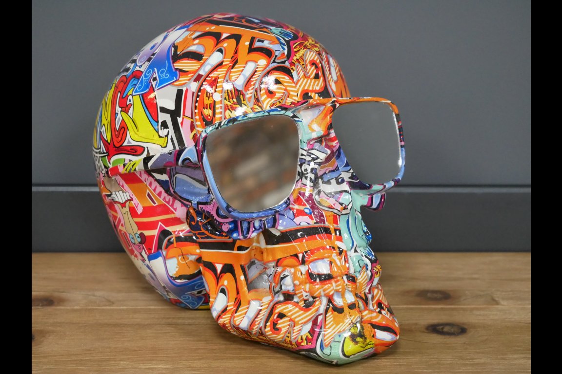 Skull With Mirrored Shades