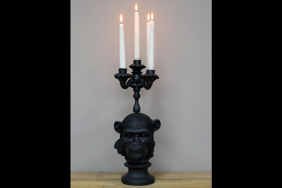 Monkey Head Candle Holder