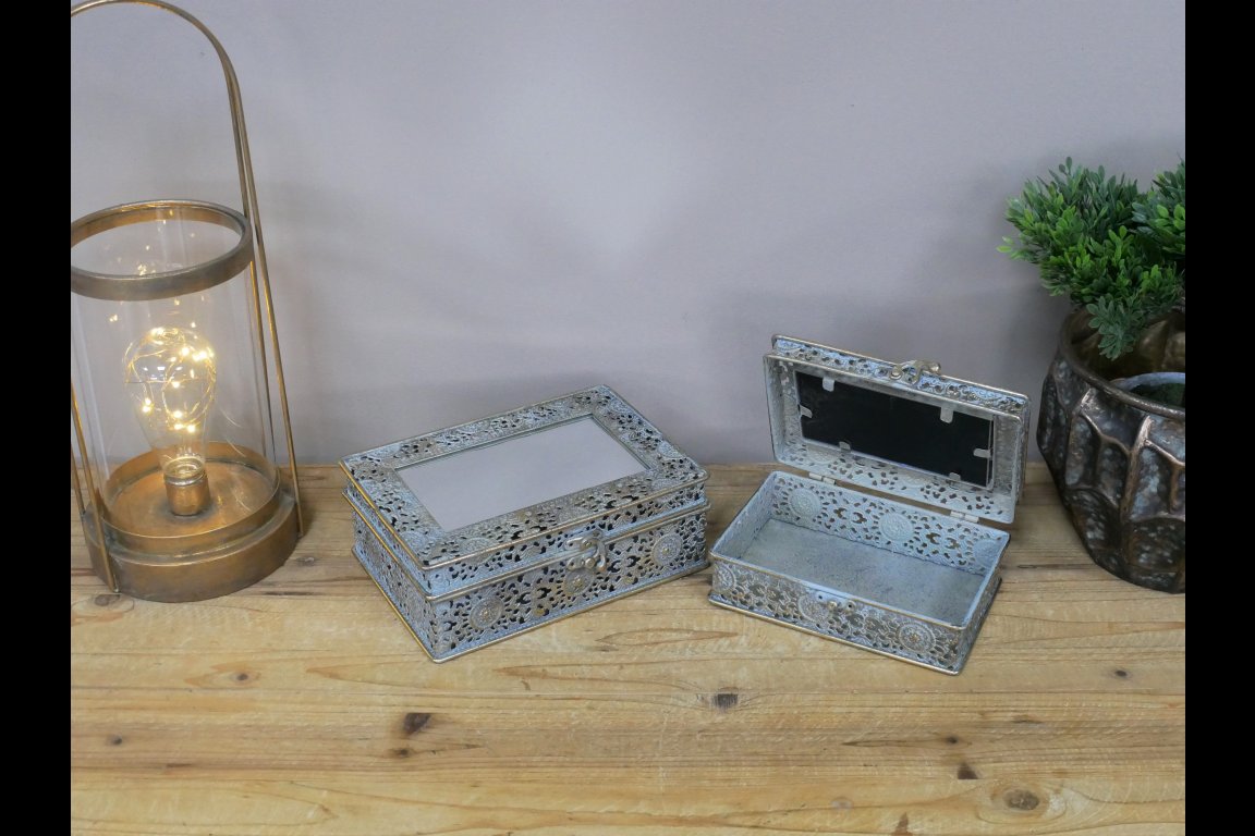 Set Of 2 Mirrored Boxes