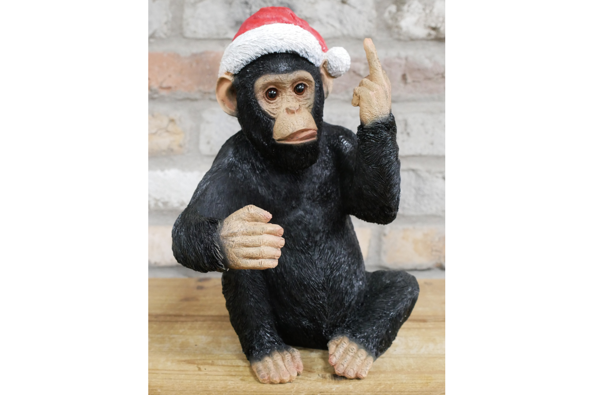 Up Yours Monkey Wine Bottle Holder - Christmas