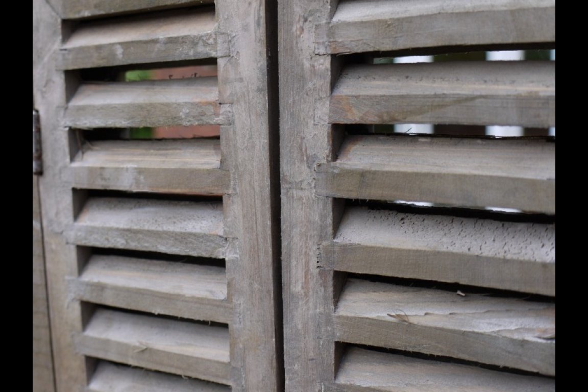 Shutter Mirror With Shelf