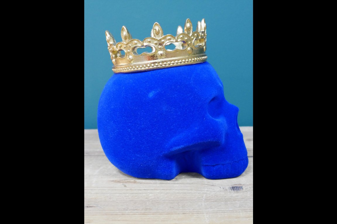 Blue Skull With Crown