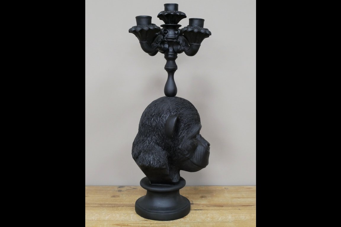 Monkey Head Candle Holder