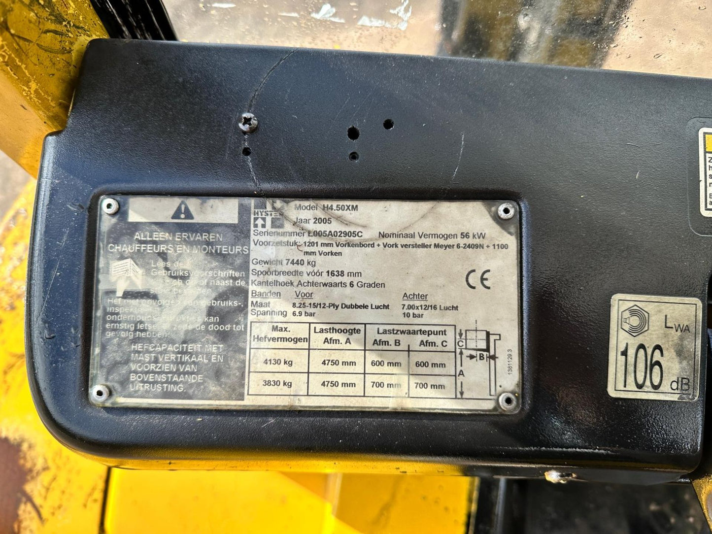 Hyster H4.50XM 4.5 Ton Twin Wheeled Diesel Forklift