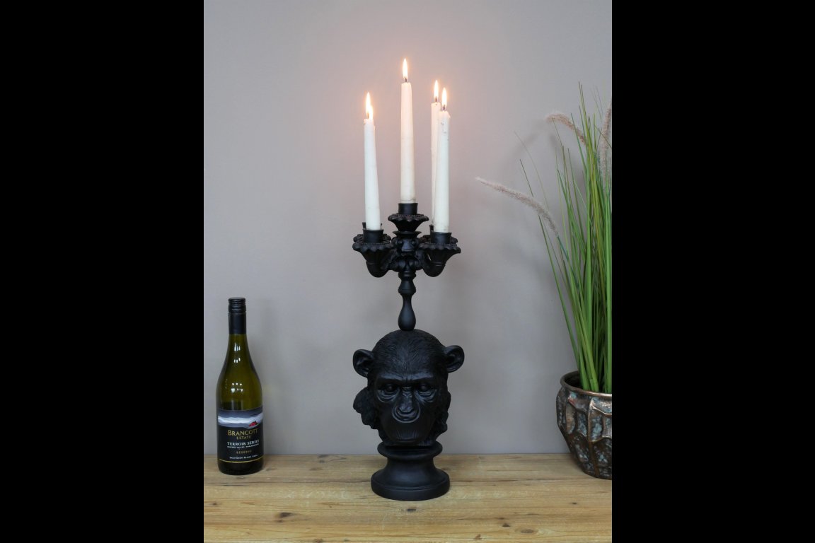 Monkey Head Candle Holder