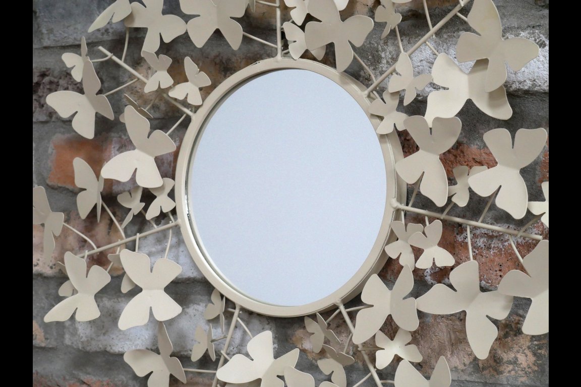 Butterfly Mirror - Cream