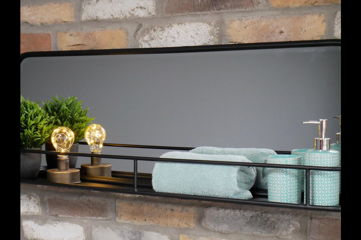 Industrial Shelf With Mirror