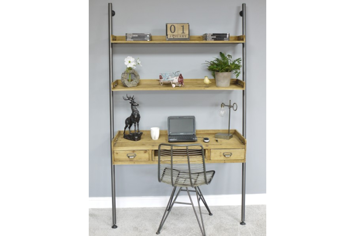 Desk With Shelves
