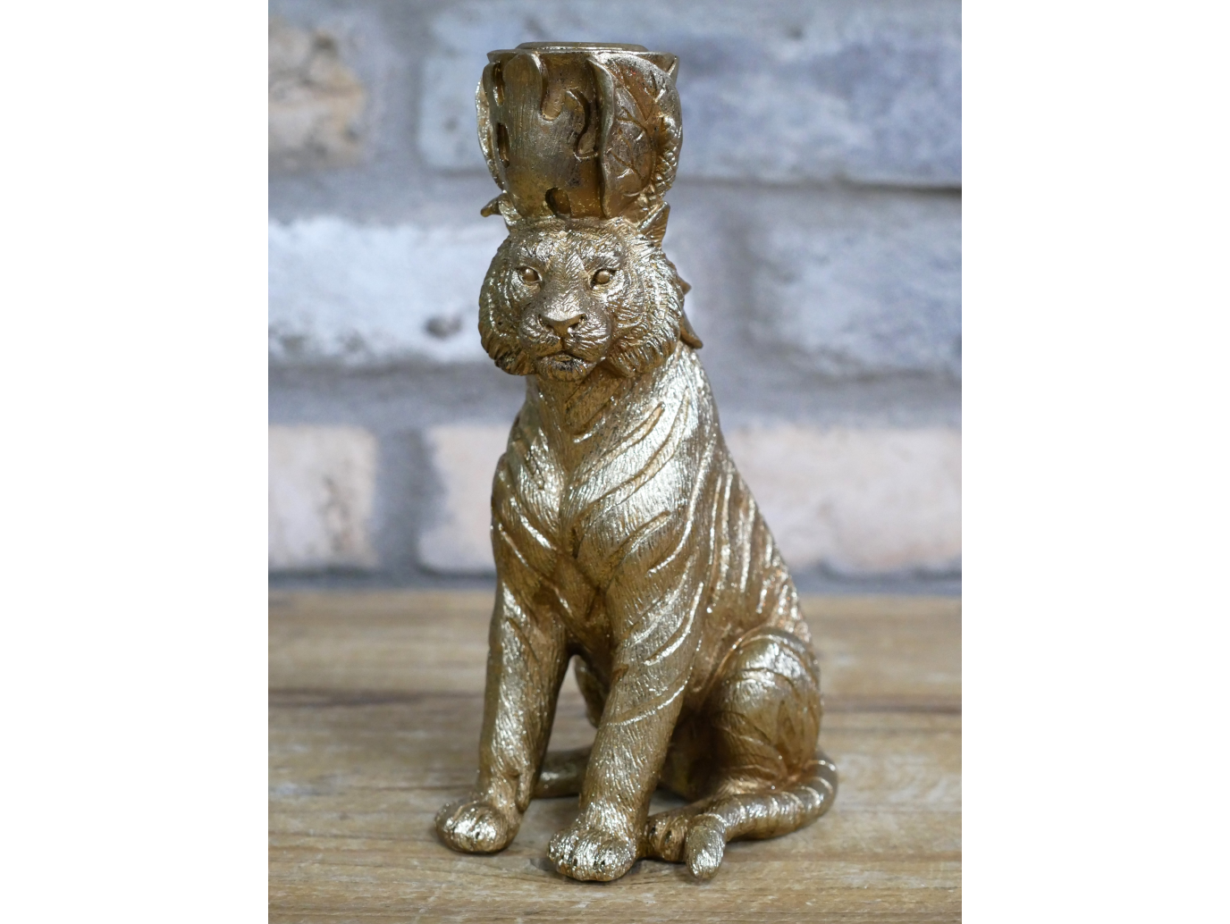 Sitting Tiger Candle Holder