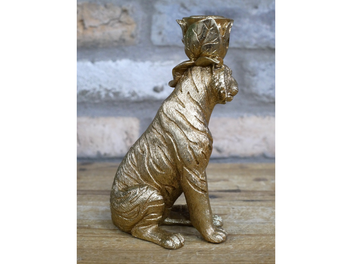 Sitting Tiger Candle Holder