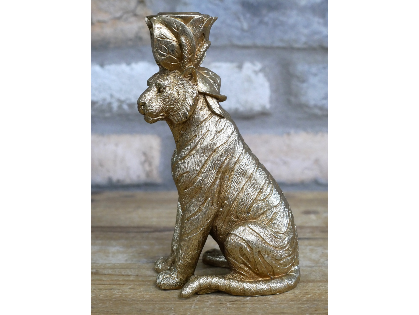 Sitting Tiger Candle Holder