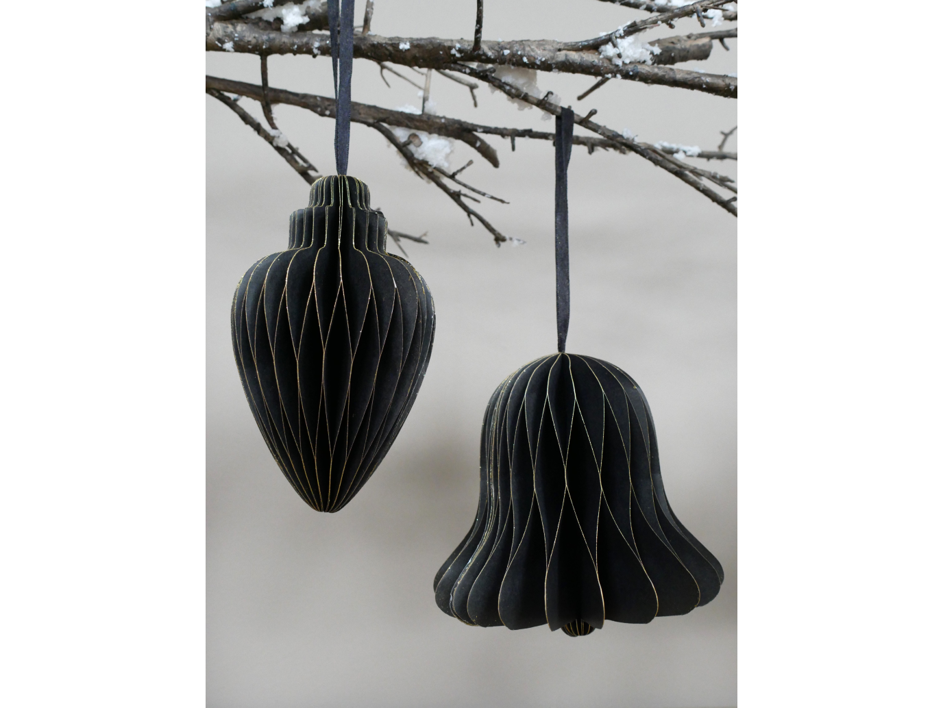 Set Of 4 Decorations (15cm) - Black