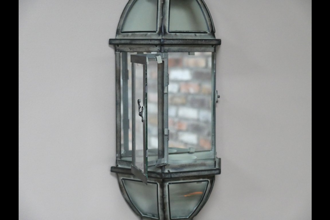 Wall Lantern with Mirror
