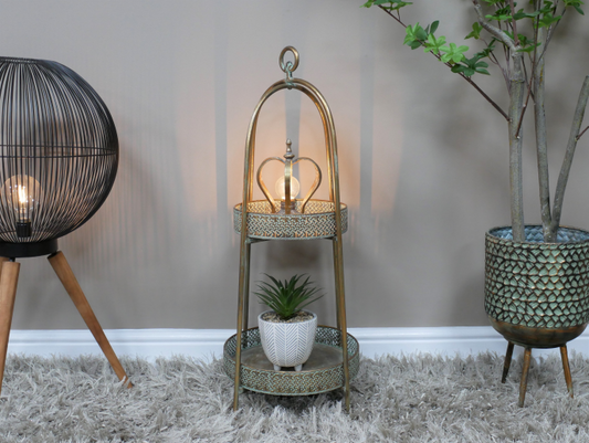Moroccan Style 2 Tier Shelves
