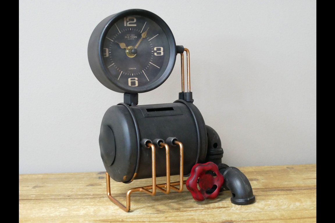 Pipe Clock & Money Bank