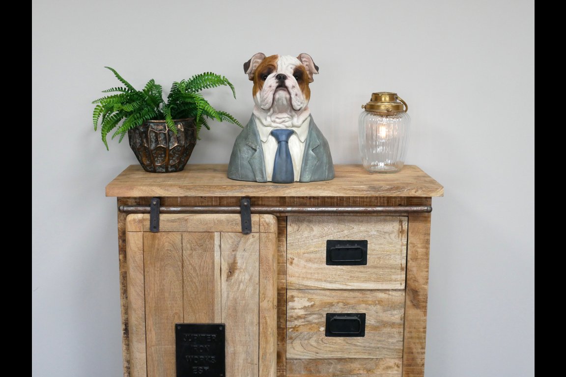 Large Bulldog Bust