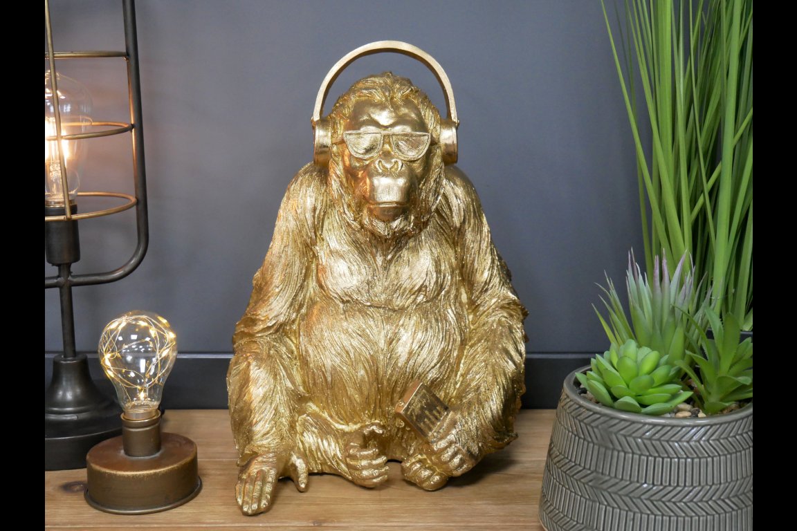 Gorilla With Headphones