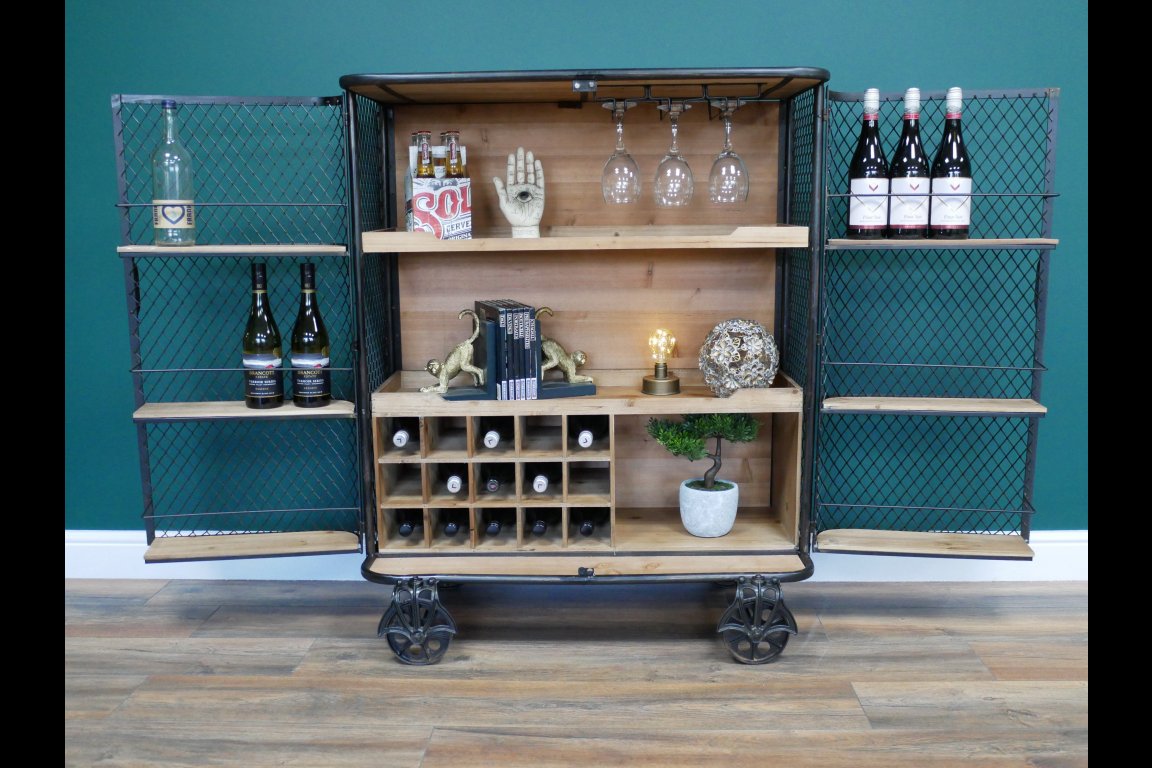 Industrial Bar Cabinet