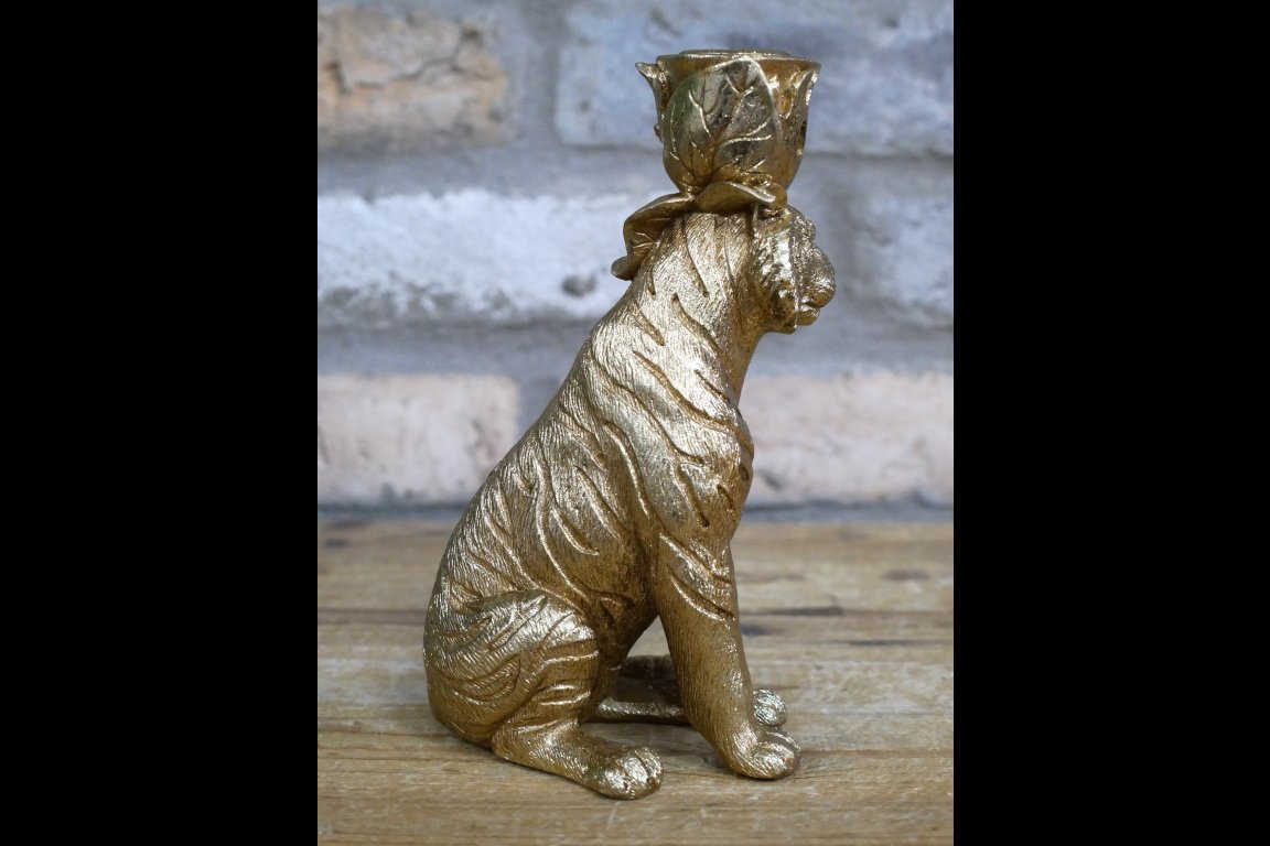 Sitting Tiger Candle Holder