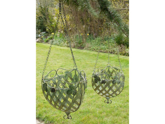 Set of 2 CHO Hanging Baskets