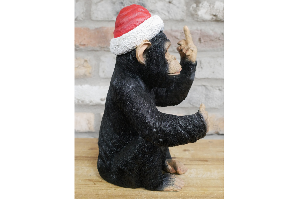 Up Yours Monkey Wine Bottle Holder - Christmas