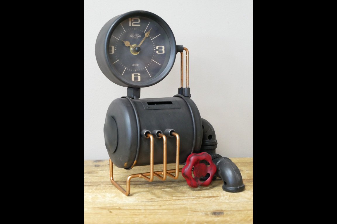 Pipe Clock & Money Bank