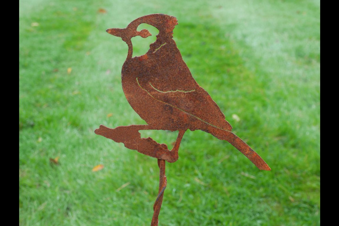 Rusty Bird On Branch Stake