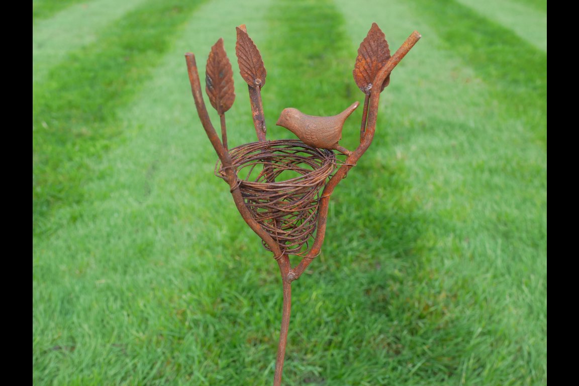 Rusty Bird Stake