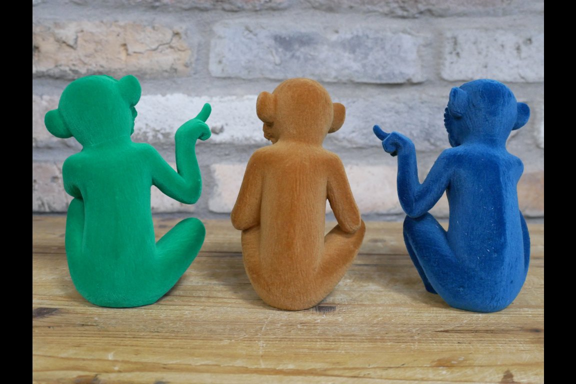 Set Of 3 Who Farted Monkeys?