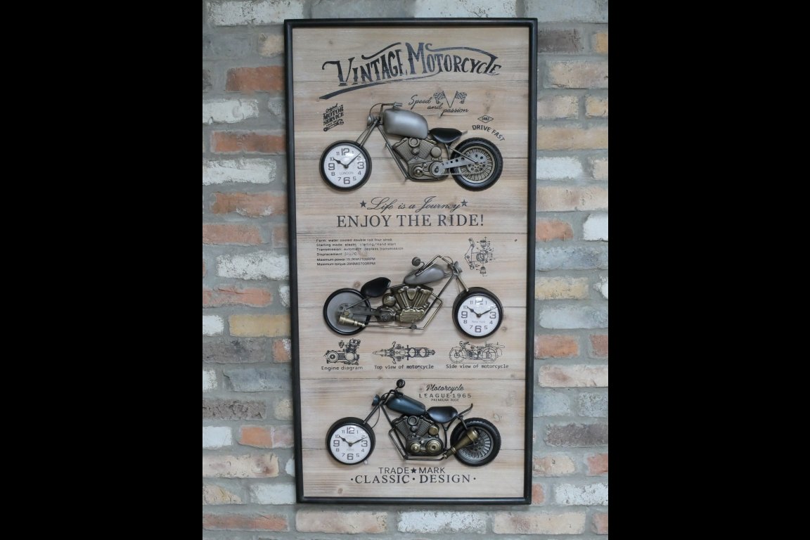 Motorbikes Clock