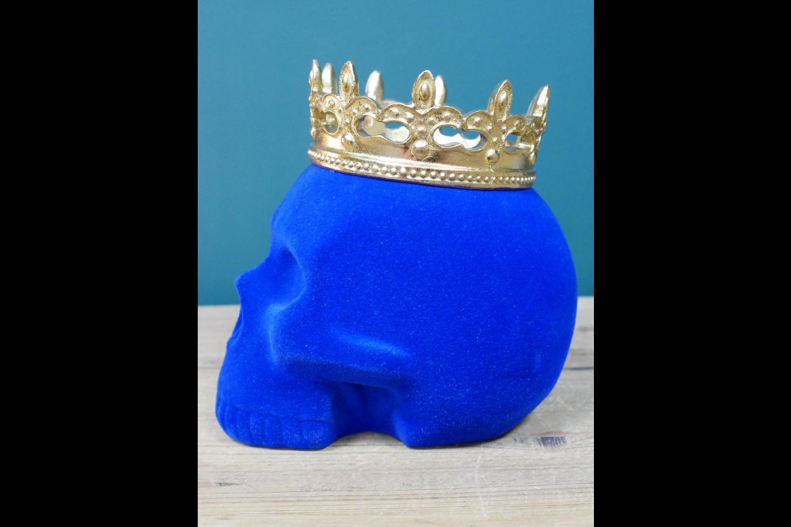 Blue Skull With Crown