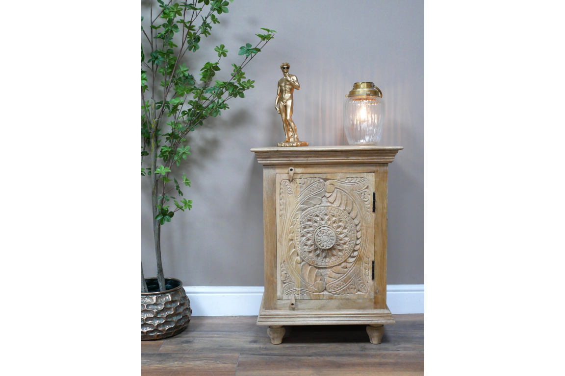 Carved Storage Cabinet
