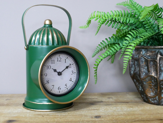 Green Railway Lamp Clock