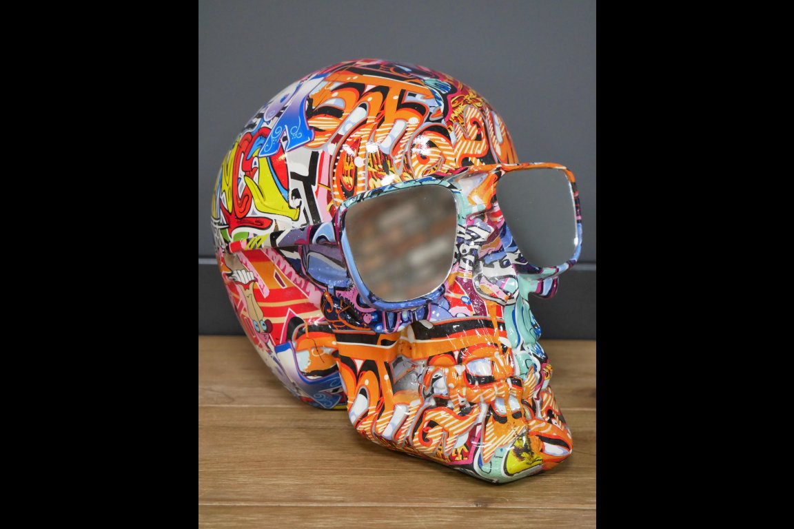 Skull With Mirrored Shades