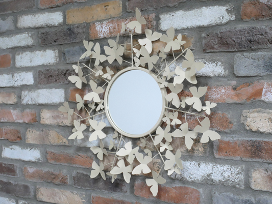 Butterfly Mirror - Cream