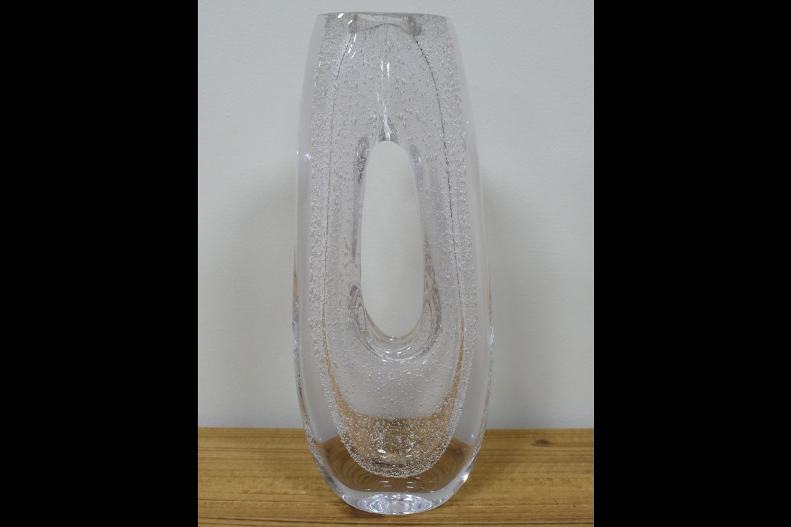 Clear Glass Bubble Vase