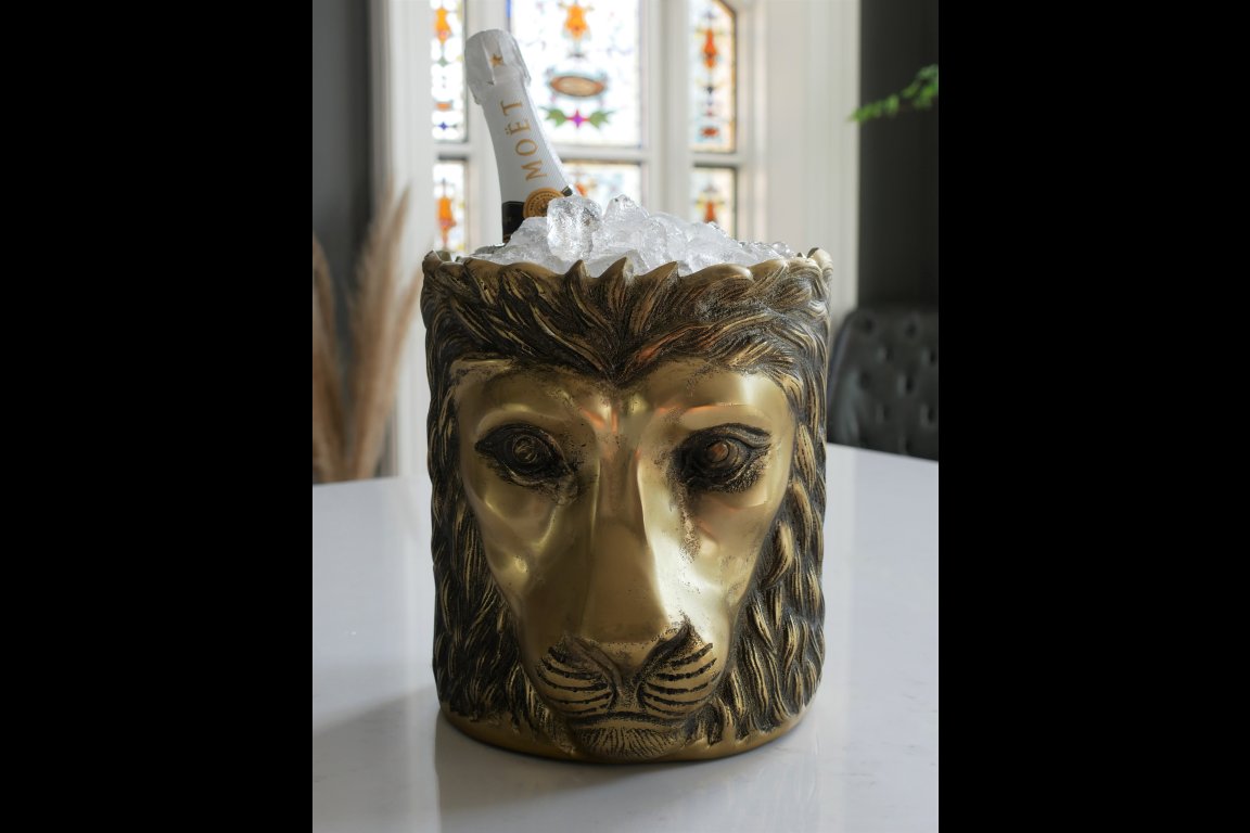 Lion Head Planter / Ice Bucket