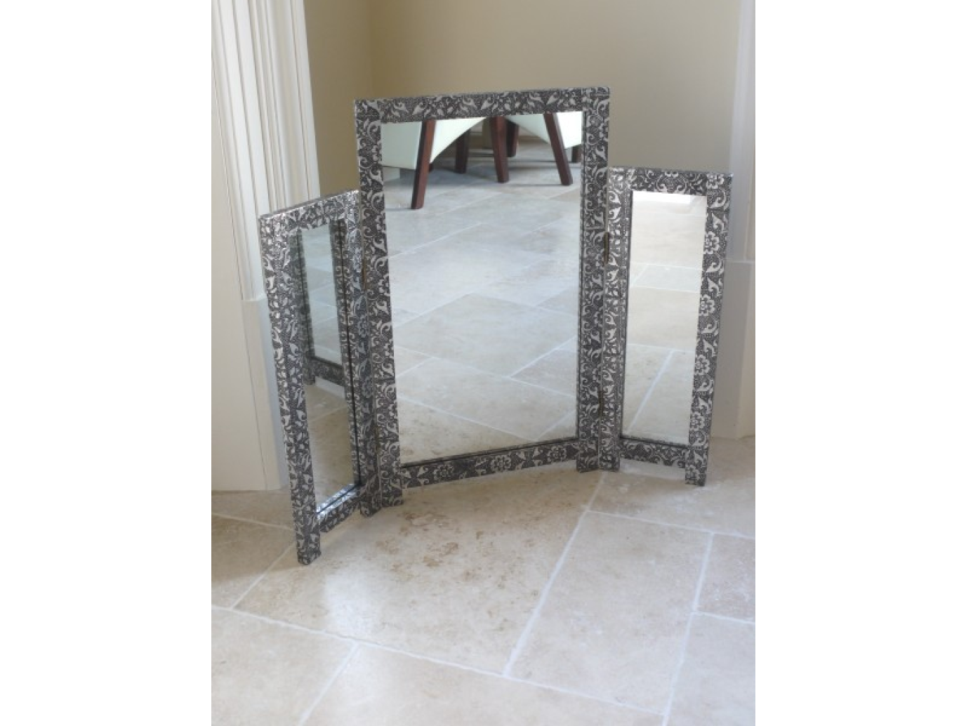 Embossed Triple Mirror