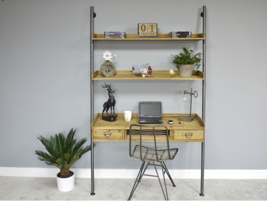 Desk With Shelves