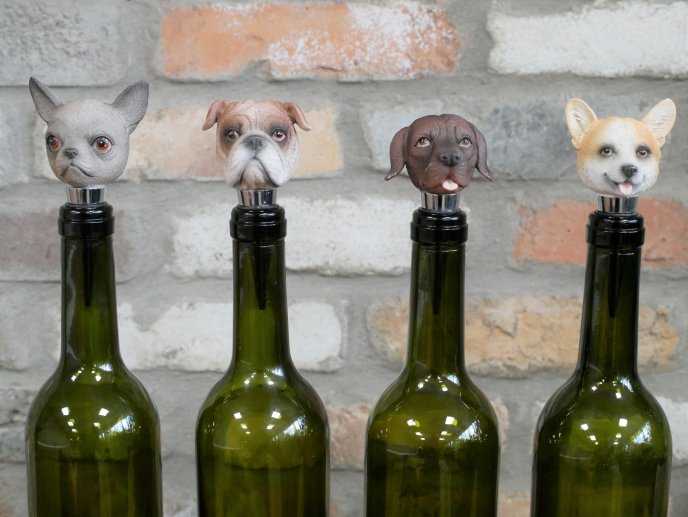 Set Of Four Bottle Toppers