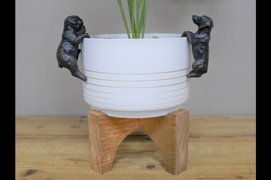 Set Of Two Dog Pot Hangers