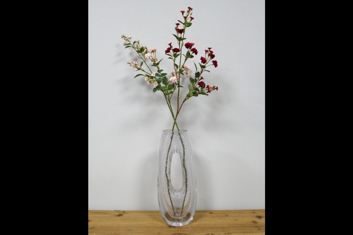 Clear Glass Bubble Vase