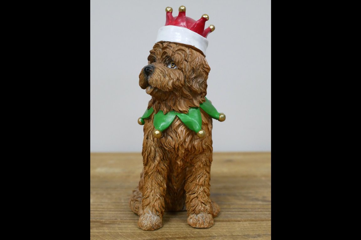 Dog With Christmas Hat