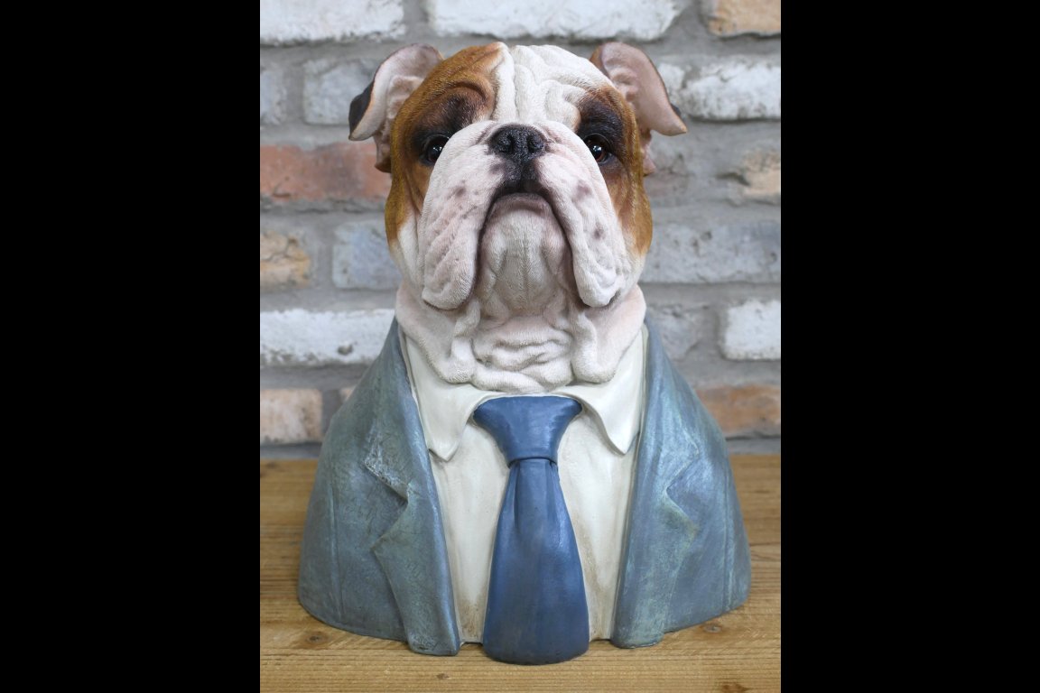 Large Bulldog Bust