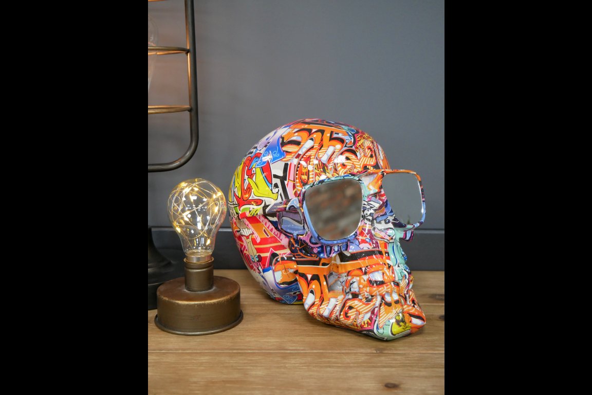 Skull With Mirrored Shades