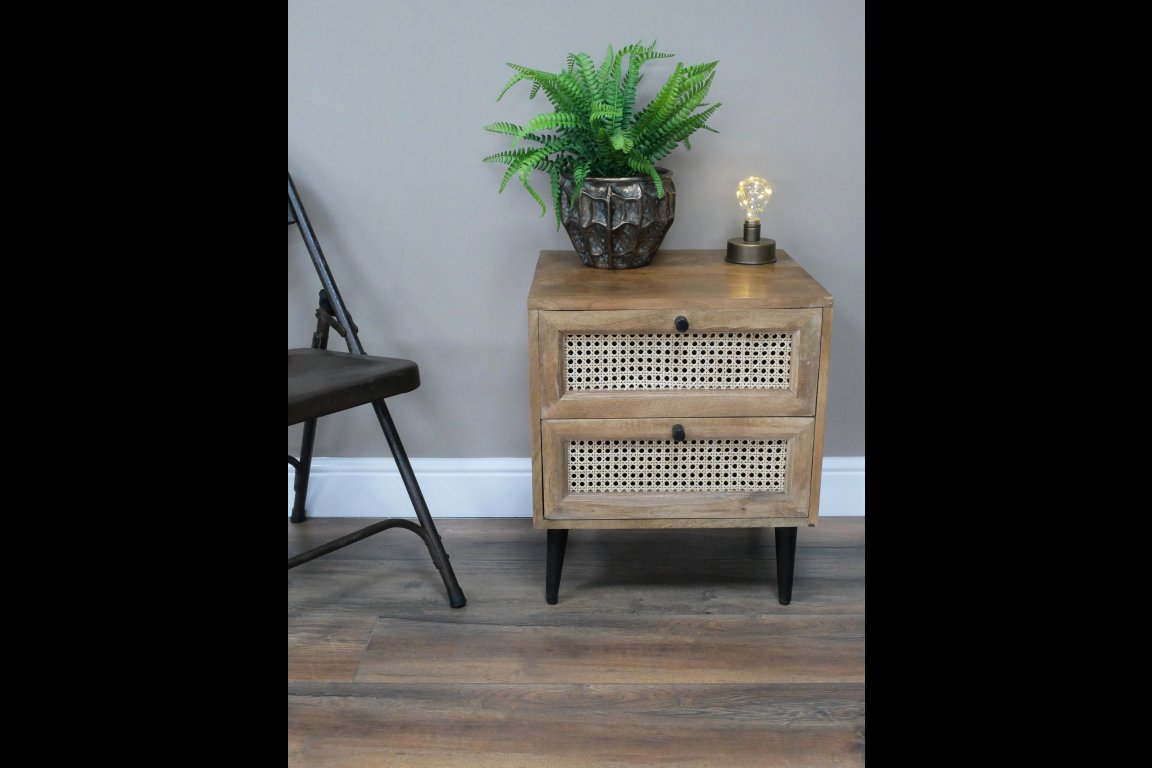 Rattan Bedside Cabinet