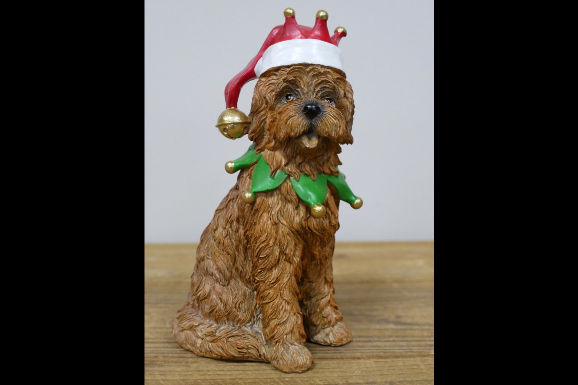 Dog With Christmas Hat
