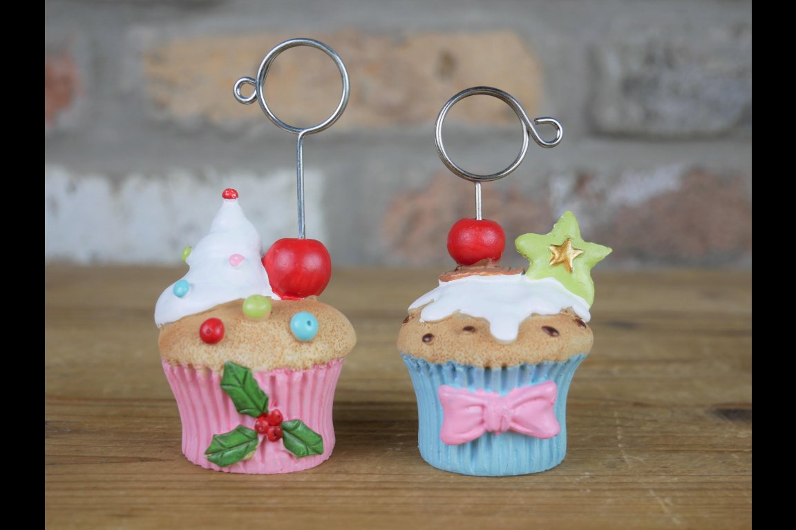 Set Of 4 Cupcake Name Card Holder