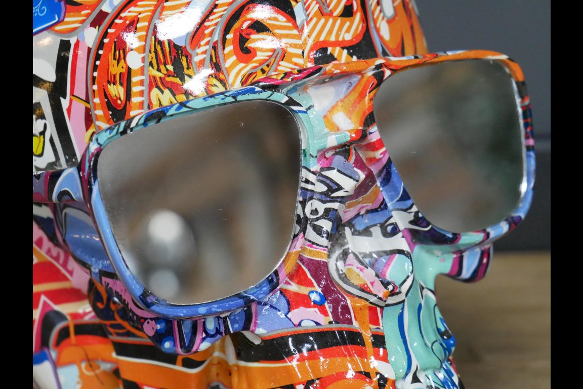 Skull With Mirrored Shades